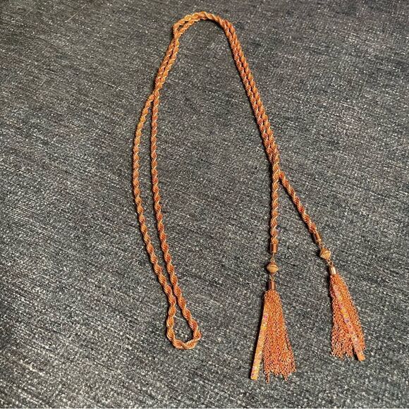Rose Gold Flapper Chain Necklace - Picture 2 of 8